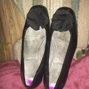 Black wedge shoes size 8.5